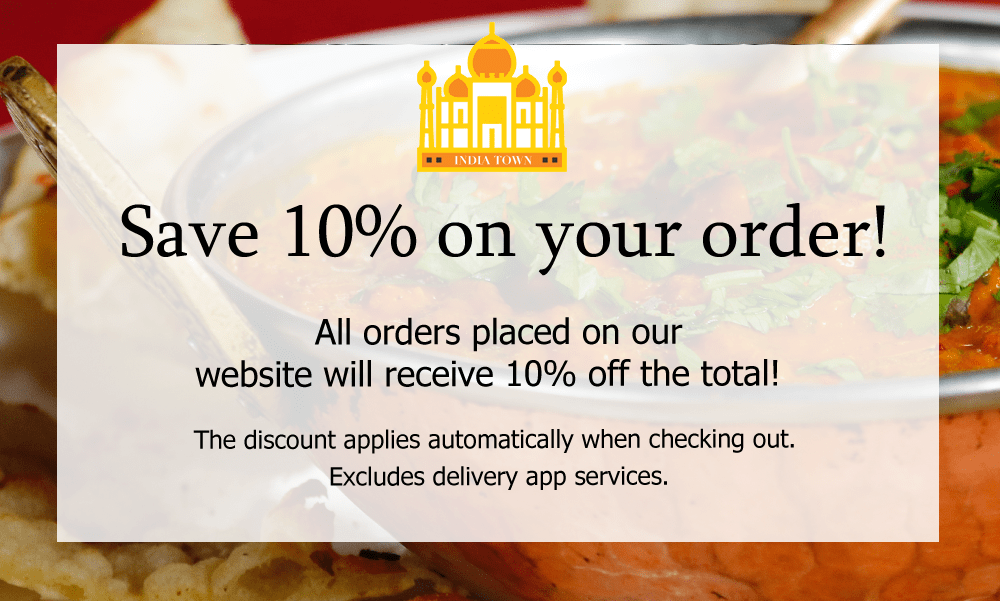 save 10% on your online order!  Applies automatically when checking out, excludes delivery apps.